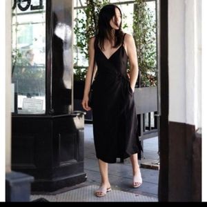 Aritzia Wilfred Astere Linen Wrap Dress